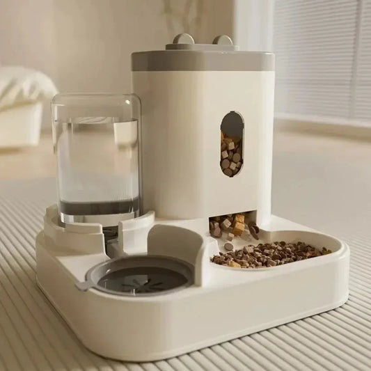 Easy Pet Feeder with Water Fountain