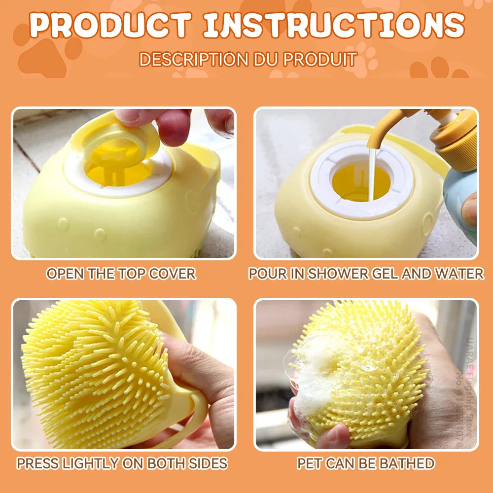 Gentle Pet Bath Brush