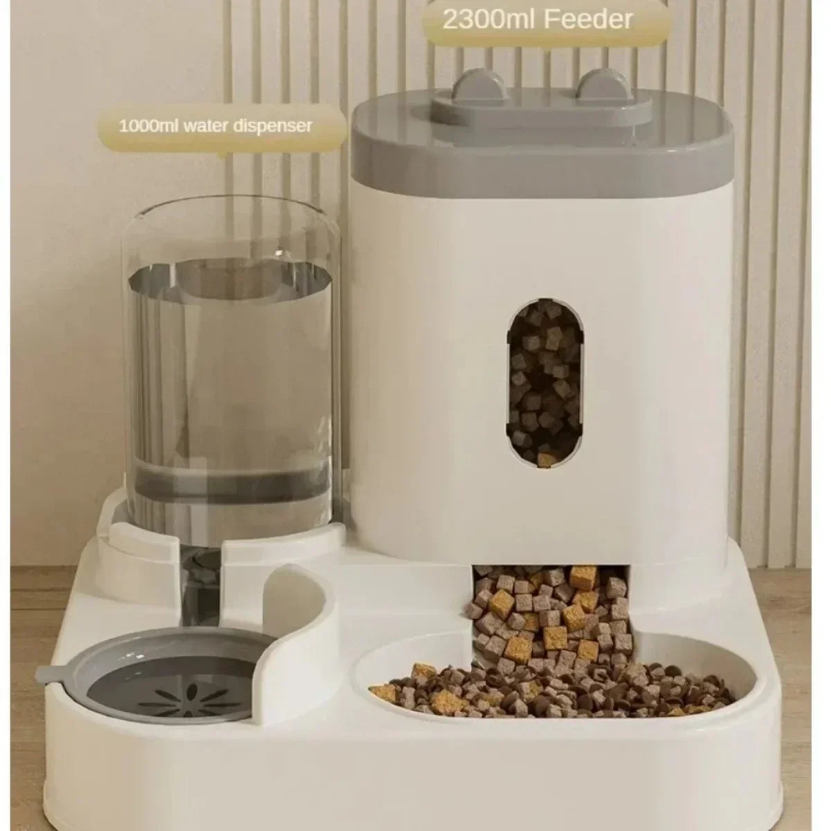 Easy Pet Feeder with Water Fountain